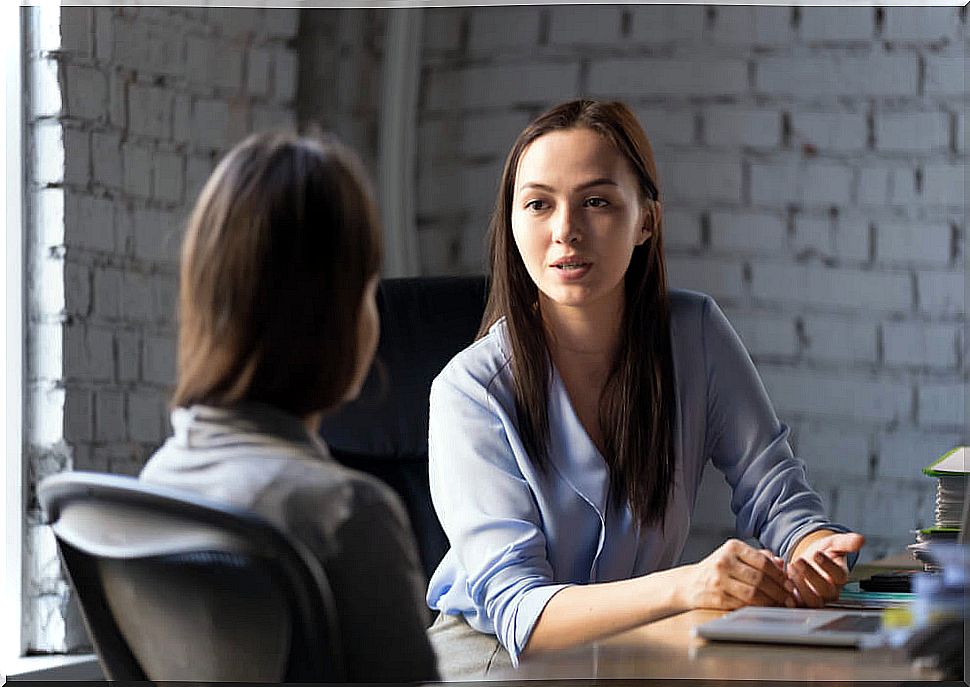 Girl talking to her conservatorship.