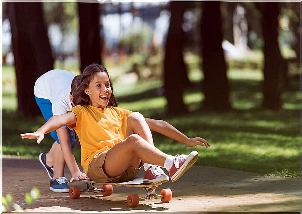 Tweens enjoying an afternoon outdoors with the skateboard or skate, something that motivates your teenager.