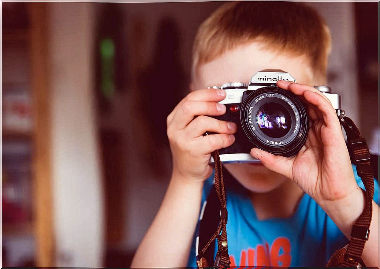 Boy with camera