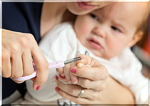 Some babies suffer when their nails need to be cut.