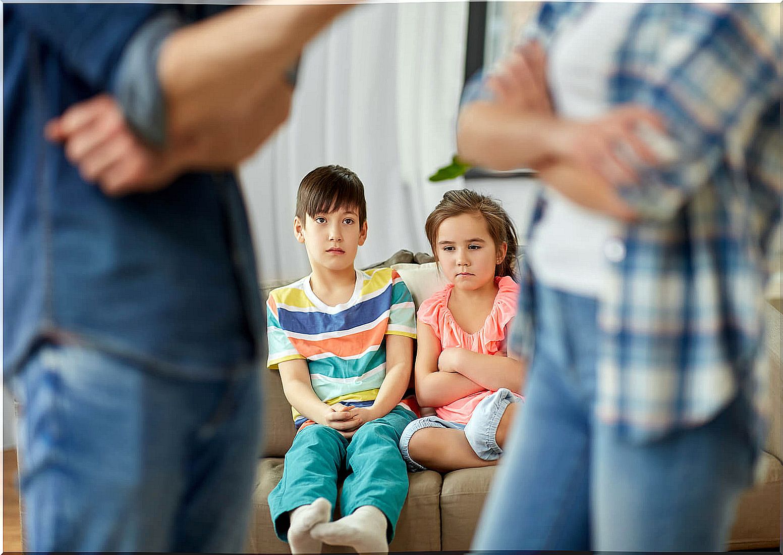 Why is it important to reconcile in front of the children?